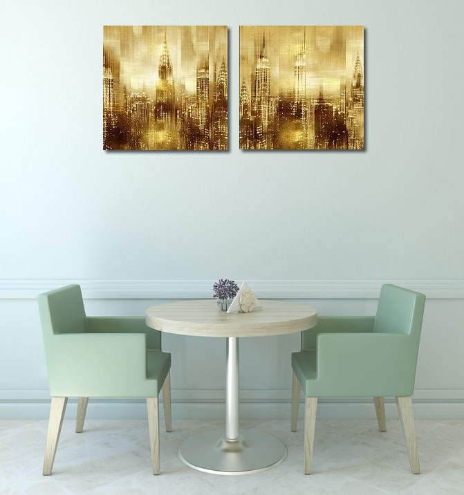 Dettagli Su Kate Carrigan Nyc Riflessioni On Oro Ii Barella Immagine Schermo New York